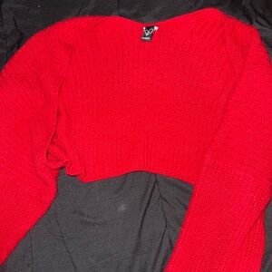 Windsor Bold Red open Knit Top
